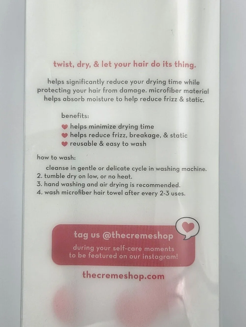 The Creme Shop Quick Dry Microfiber Hair Towel Wrap With Cherry Print NIB